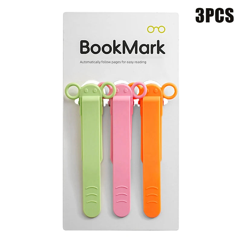 Silicone Bookmark 1 Automatically Follows Page Flipping Student Qme A8 3Pcs