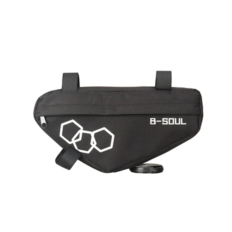 Triangle Bag Bicycle Front Frame Tube MTB Cycling Tool Accessories Qme black