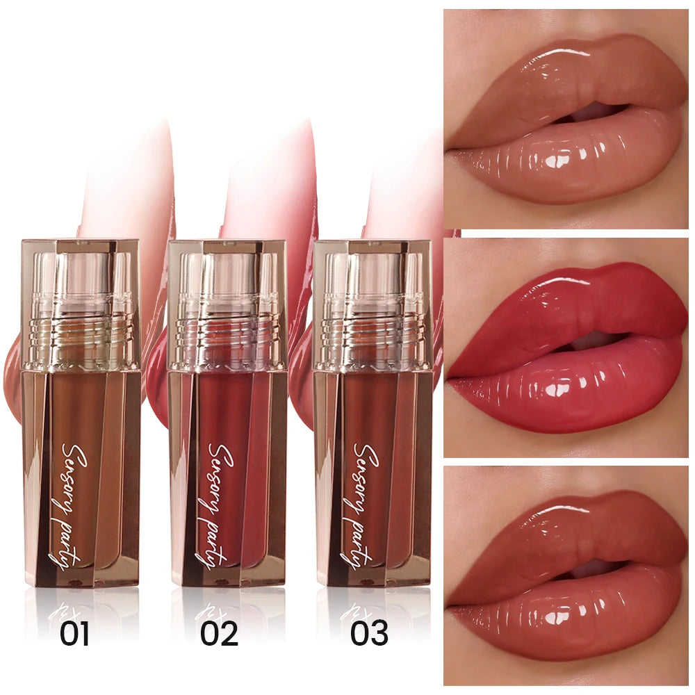 Selling Plumping Glass Lip Gloss Moisturizing Non-sticky Shiny Glaze Qme 01