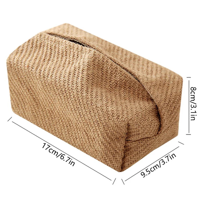 Napkin Holder Home Decor Handkerchief Box Nordic Cotton Linen Cloth Qme