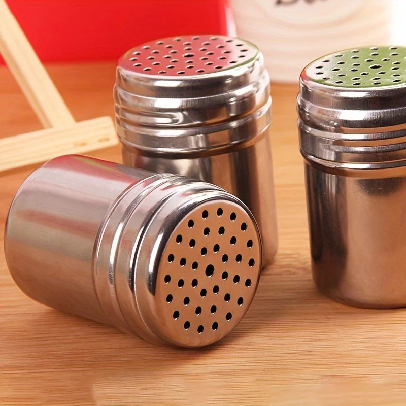 1pc Stainless Steel Seasoning Bottle- Perfect for Seasoning Powder, Pepper Powder, and Toothpicks Qme