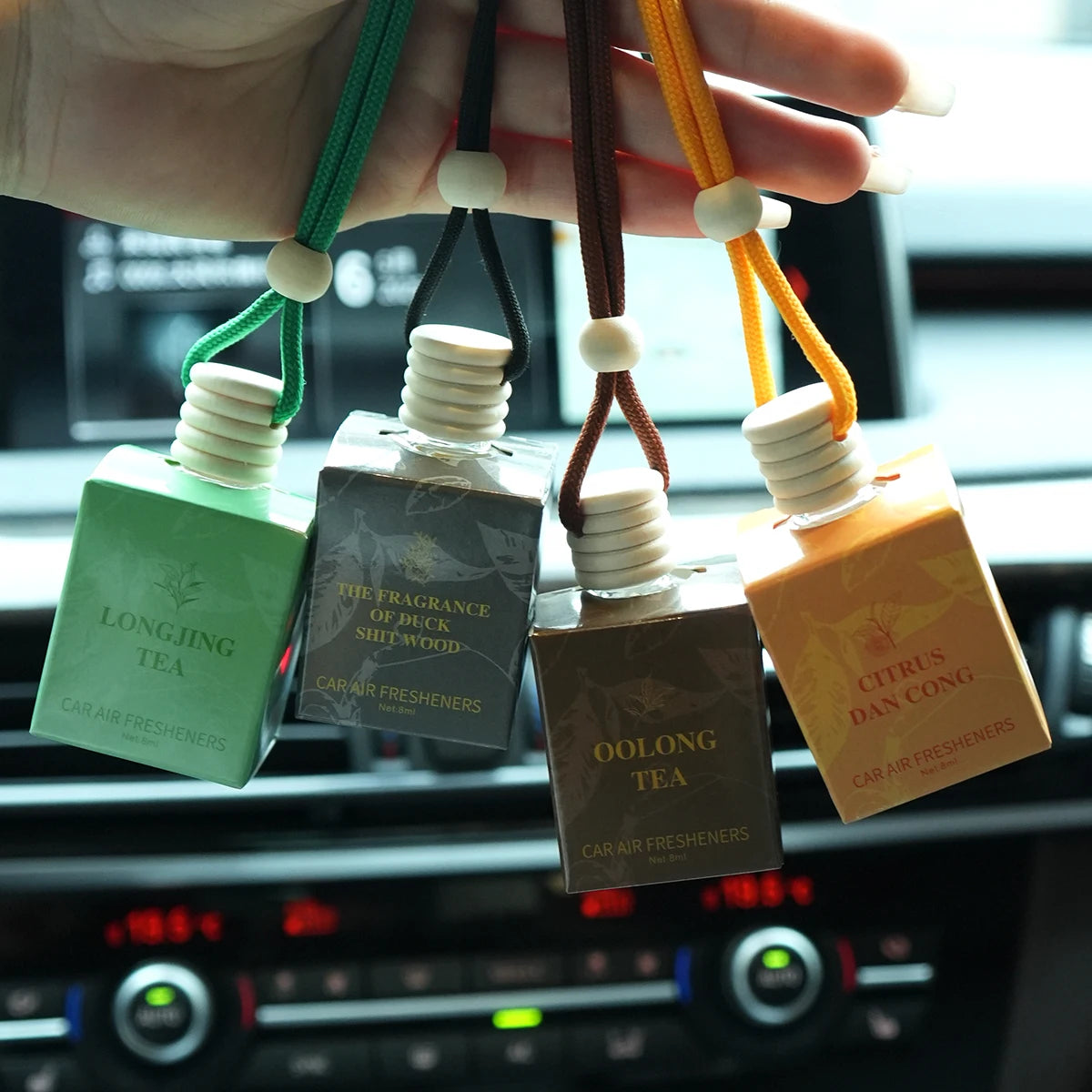 Tea Scented Car Perfume Lasting Fragrance Rope Mounted Alcohol Qme