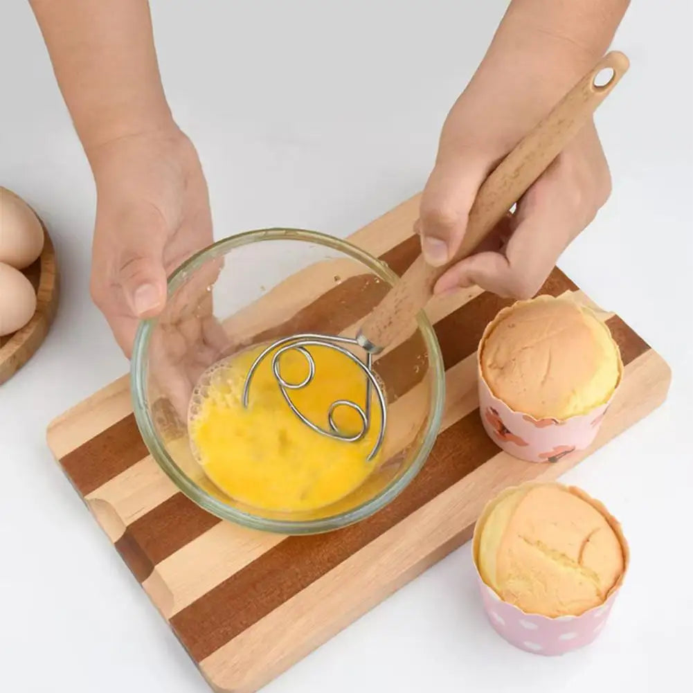 Dough Whisk Sourdough Baking Tools Bread Batter Cake Stainless Steel Qme