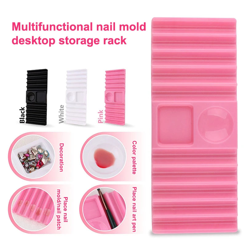 Nail Art Tool Mixing Palette Holder Versatile Brush Support Painting Qme