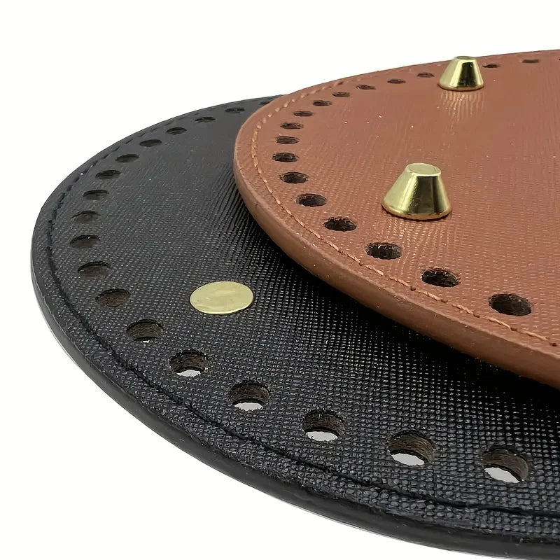 Round Bag Bottom Shaper Pad Metal Studs Purse Base Plate DIY Handbag Shoulder Bag Bottom Support Cushion Leather Craft Qme