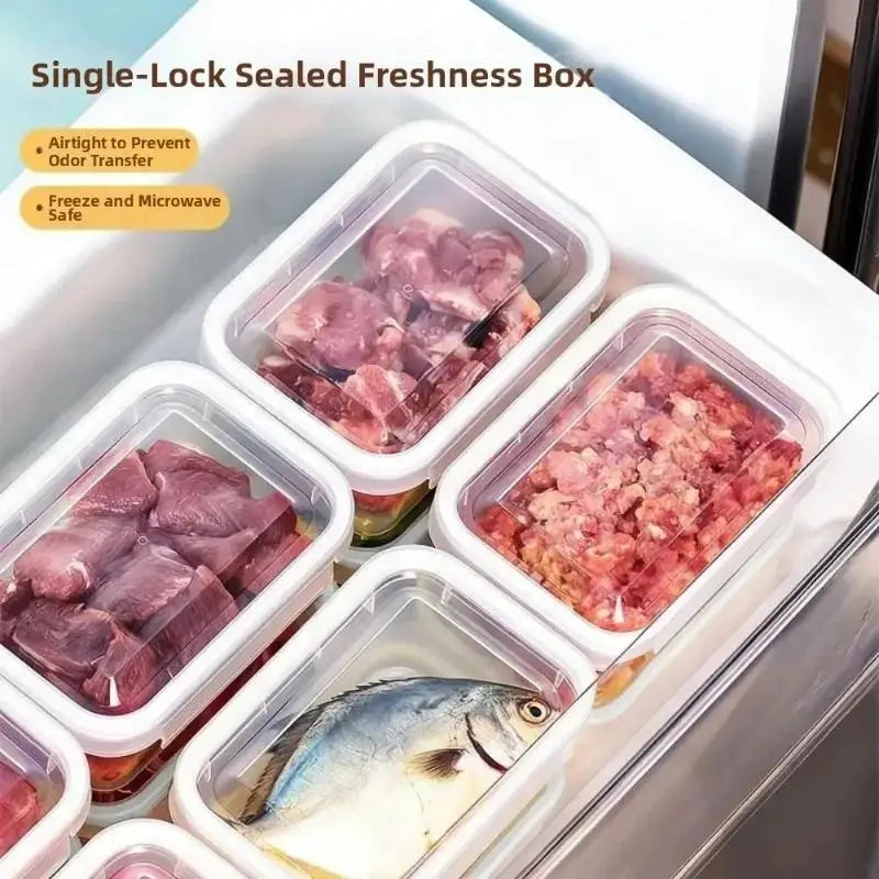 Portable Food Storage Box Single Snap-on Cover Compartmentsfor Qme