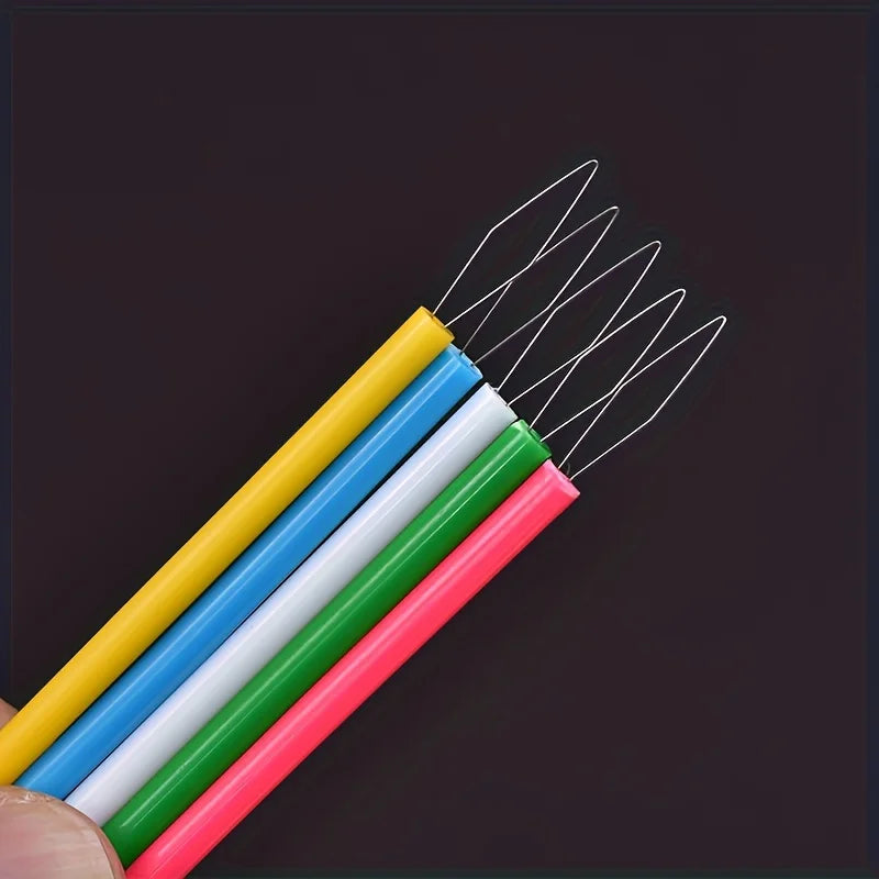 5pcs Plastic Needle Threaders Set, Sewing Machine Thread Helper, Beading Tool, DIY Craft Accessories, Elderly Assistance Device Qme 5pcs random color