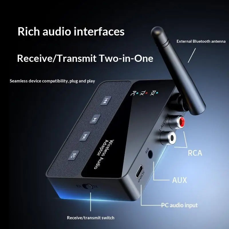 Bluetooth 6 Wireless Audio Transmitter Receiver Hifi Stereo Sound 20M Qme