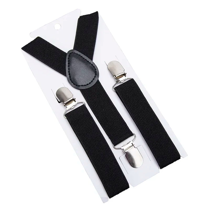 Solid Kids Suspenders Fashion Children Boys Braces Girls Elastic Qme