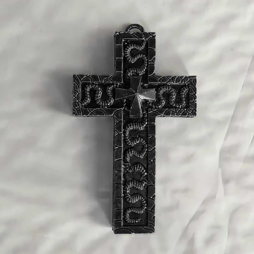 Vintage Cross Necklace with Secret Compartment Cross Pendant Necklace Openable Stainless Steel Chain Pendant Charm Jewelry Gifts Qme