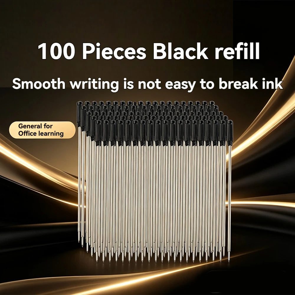 30/50/100 Pcs 7/8.2/11.5cm Ballpoint Pen Refills 0.7mm Medium Tip Blue Black Ink Refill Rods Office Student Writing Stationery Qme