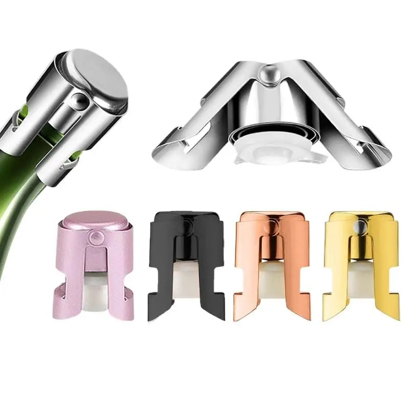 Wine Bottle Stopper Beer Cork Plug Stainless Steel Champagne Qme