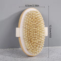 Natural Bristle Body Brush Soft Exfoliating Tool Dry Wet Use Home SPA Qme onesize 1