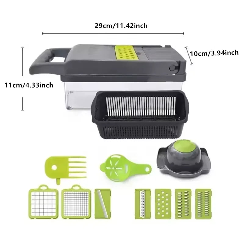Multifunctional Vegetable Chopper Handle Food Grate Food Chopper Vegetable Slicer Dicer Cut Kitchen Items Onion Chopper ﻿ Qme