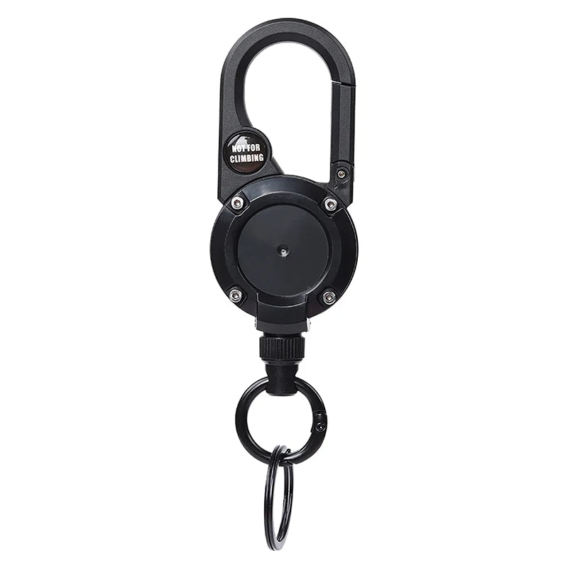 Anti-theft Metal Easy-to-pull Buckle Rope Elastic Keychain Qme