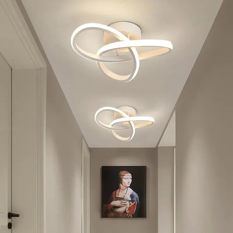 LED Modern Style Ceiling Lamp Household Chandelier Three Colors Lamp Bedroom Light Surface Installation Dining Room Lamp Qme