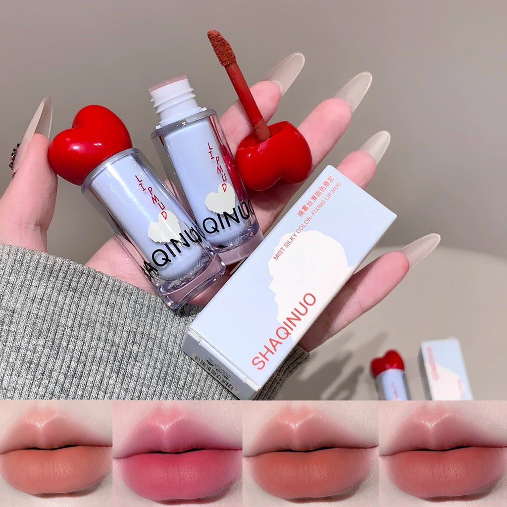SHAQINUO Velvet Matte Lip Mud Soft Mist Mousse Glaze Apple Qme