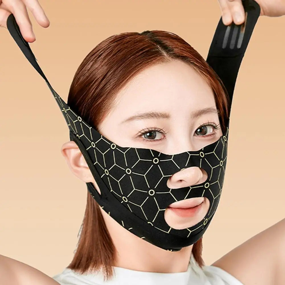 Face Lifting Tapes Mask Adjustable Toning Belts Reusable Chin Strap Qme