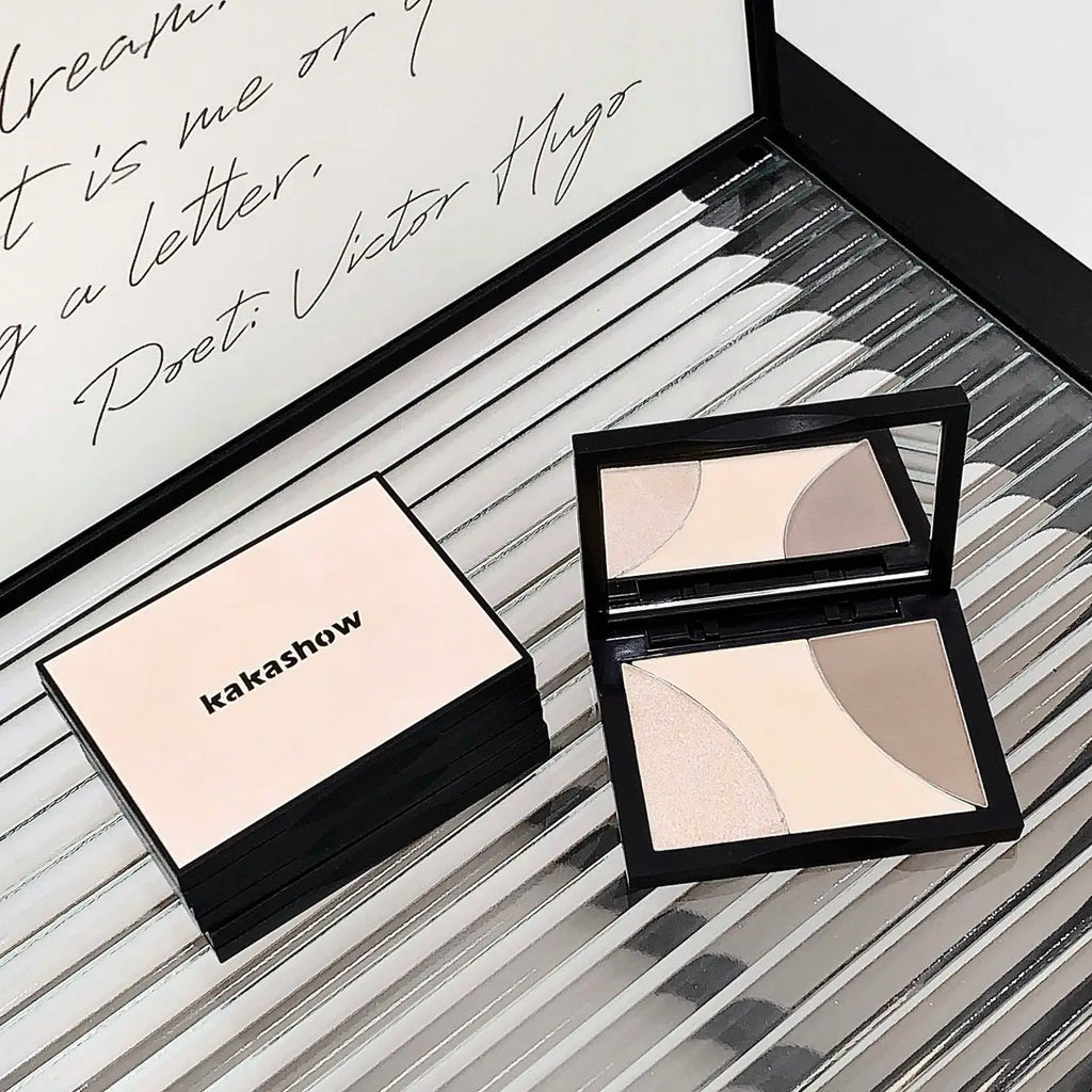 Kakashow Three-color Contouring Palette Shadow Nose Highlight Qme