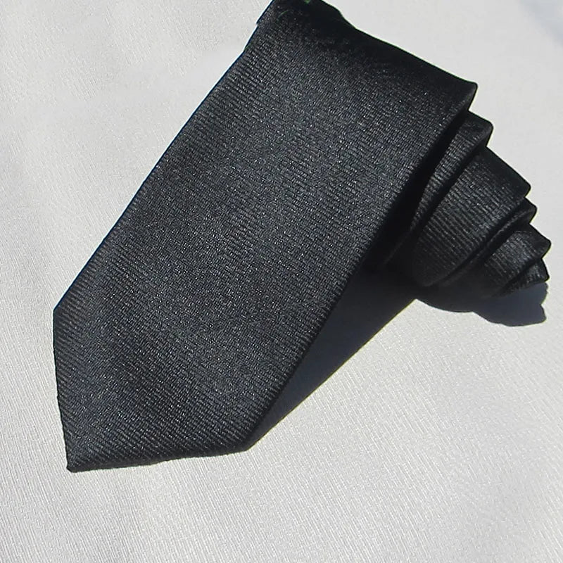 Business Black Men 100 Real Silk Tie Fashion Solid Suit Neckties Qme color1