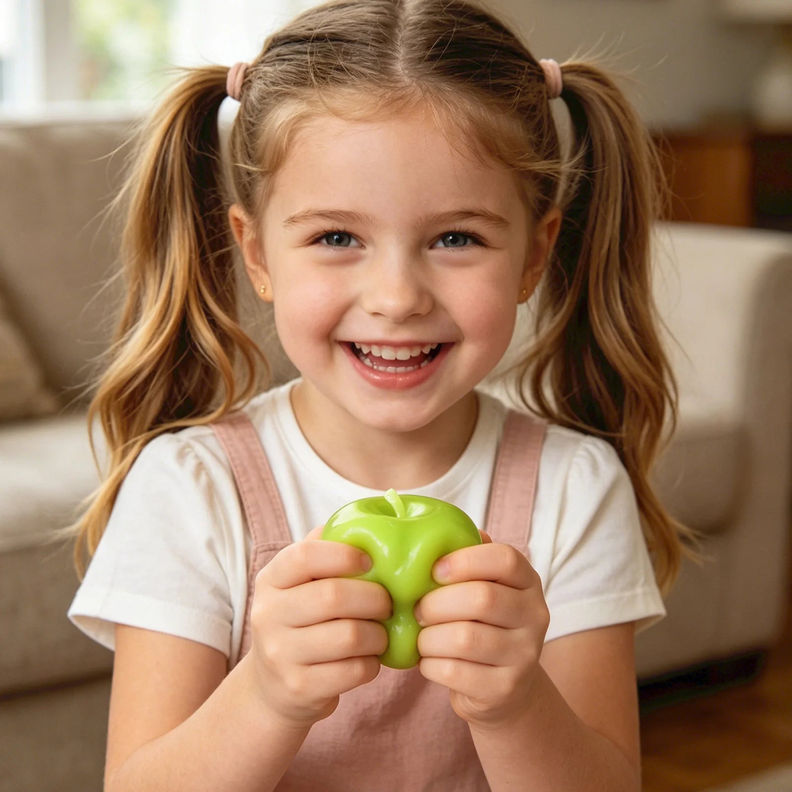 Simulated Green Apple Molding Squeezable Toy Stress Relief and Hand Exercise Fidget Toy with Packaging Party DIY Decor Fun Gift Qme
