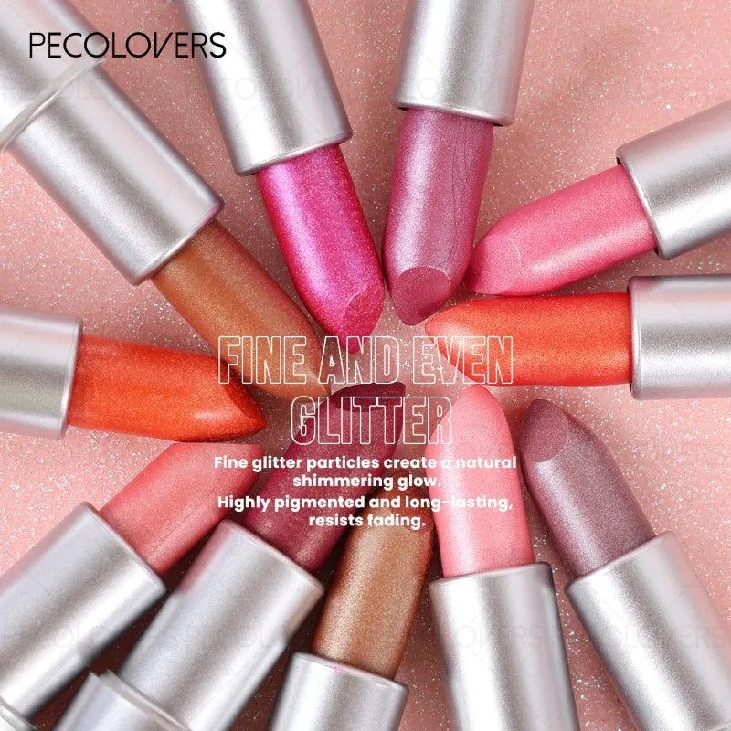 Mermaid Pearlescent Glitter Lipstick Non-drying Smooth Bean Paste Qme