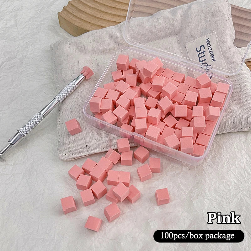 50 Square Nail Art Sponge Gradient Brushes Gel Polish Design Manicure Qme A8