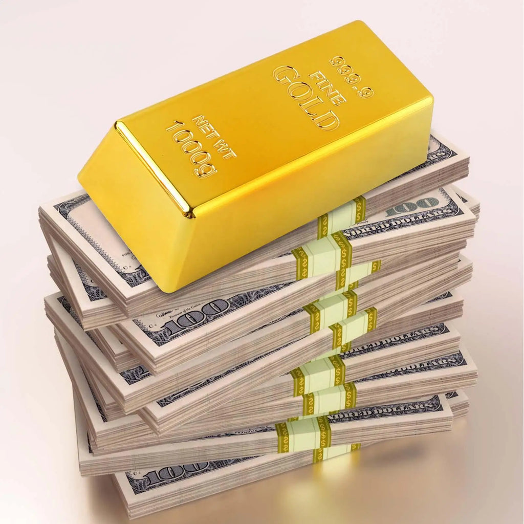 Fake Gold Bar Glittering Gold Bar for Kids Bullion Gold Bar Decorations Realistic Gold Bar Brick Prop for Movie Prop Novelty Qme