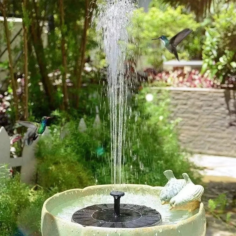 Circular Solar Fountain Pump Outdoor Swimming Pool Mini Floating Qme