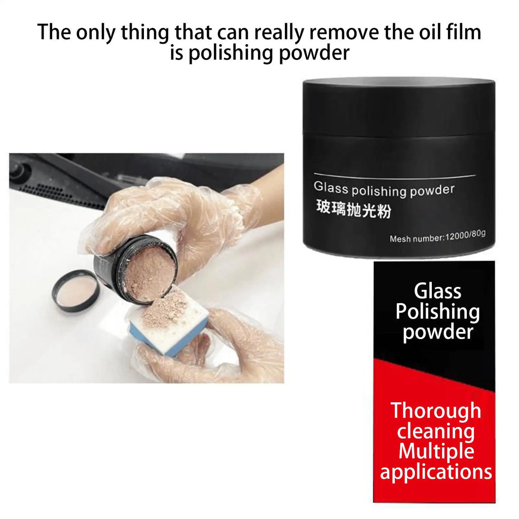 Hot Glass Polishs Powder 80g Automotive Glass Polishing Powder Car Window Scratches Removal Oil Film Powder For Trucks Repair Qme