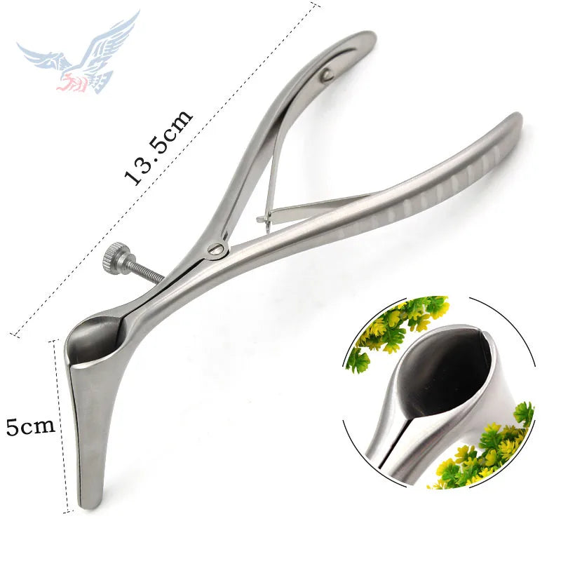 Stainless Steel Nasal Examination Adult Nose Dilating Forcepsoscope Qme c