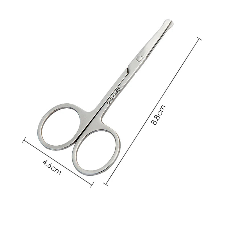 Professional Stainles Scissor Manicure Tool For Nails Eyebrow Nose Eyelash Cuticle Scissors Curved Pedicure Scissors Makeup Tool Qme 1pcs Round head