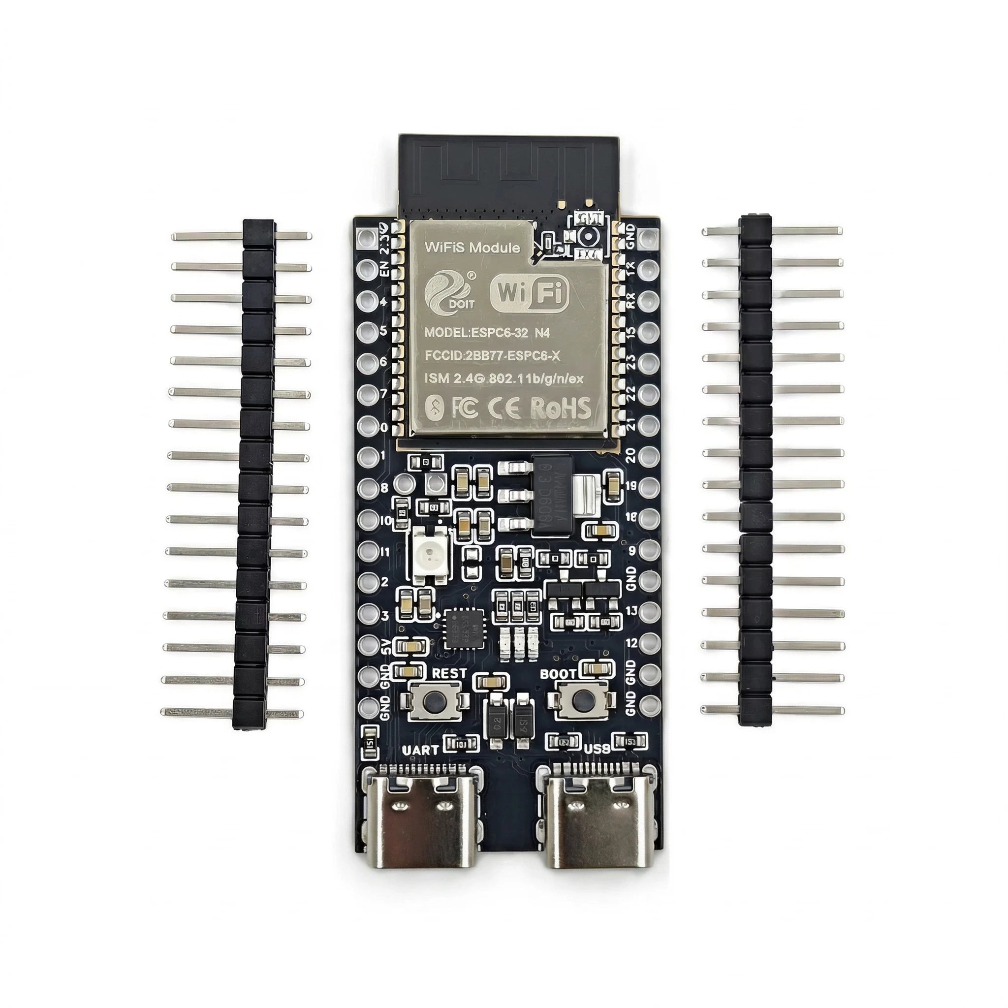 ESP32-C6-DevKitC-1 Development Board ESP32 N4 Core Board 4MB Flash WIFI6 BLE Zigbee Compatible ESP32 Module Qme