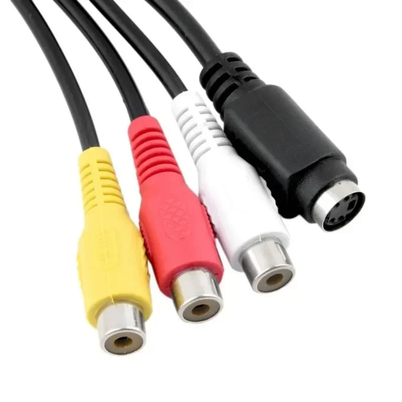 5pcs PC Computer Laptop VGA To S-Video 3 RCA AV Adapter Converter, VGA SVGA To Video TV Out Qme