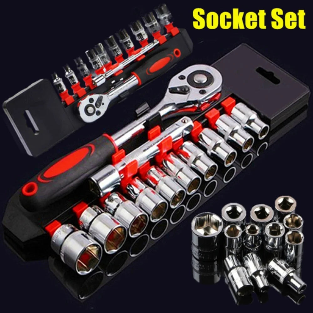 12 Pcs Set Wrench Socket Set Motorcycle Bicycle Repairing Tool Hardware Car Boat Auto Repair Tools Bike Multitool Bike Tool Kit Qme Default Title
