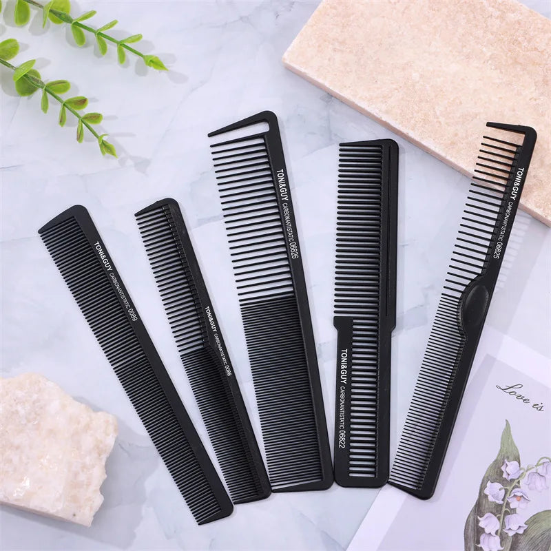 5pcs Carbon Fiber Hair Combs Set-Professional Styling Brushes for Salon,Barber and Home Use,Styling Brushes|Durable Hair Brushes Qme 5pcs