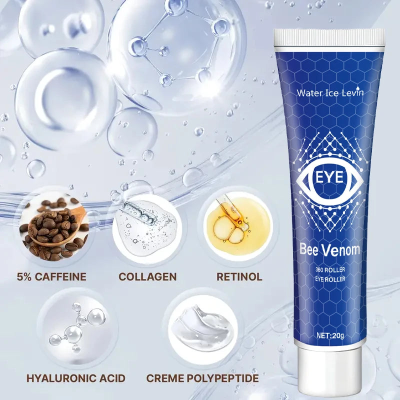 20g Poison Bee Eye Cream, Lightweight and Gentle Texture, Easy to Absorb, Moisturizes the Skin, Miracle Eye Cream, Hydrating and Nourishing, Absorbs Quickly and Is Non-Greasy Qme