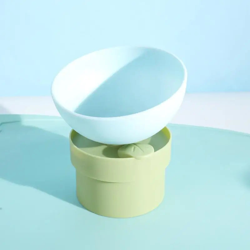 Food Container Feeder Dish Bowl Pet Supplies Cat Dog Flower Footed Qme A2