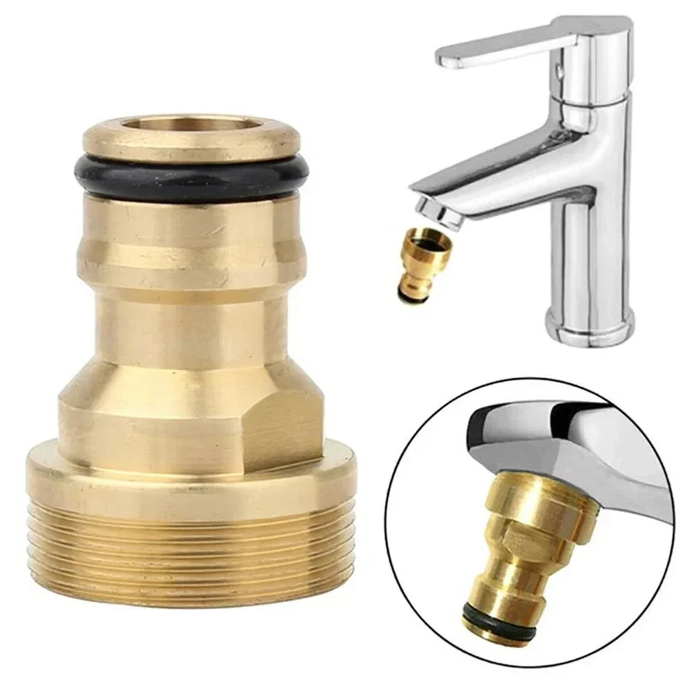 Universal Quick Threaded Tap Connector Adaptor Faucet Tap Connector Mixer Hose Adaptor Kitchen Bathroom Garden Tap Accessories Qme