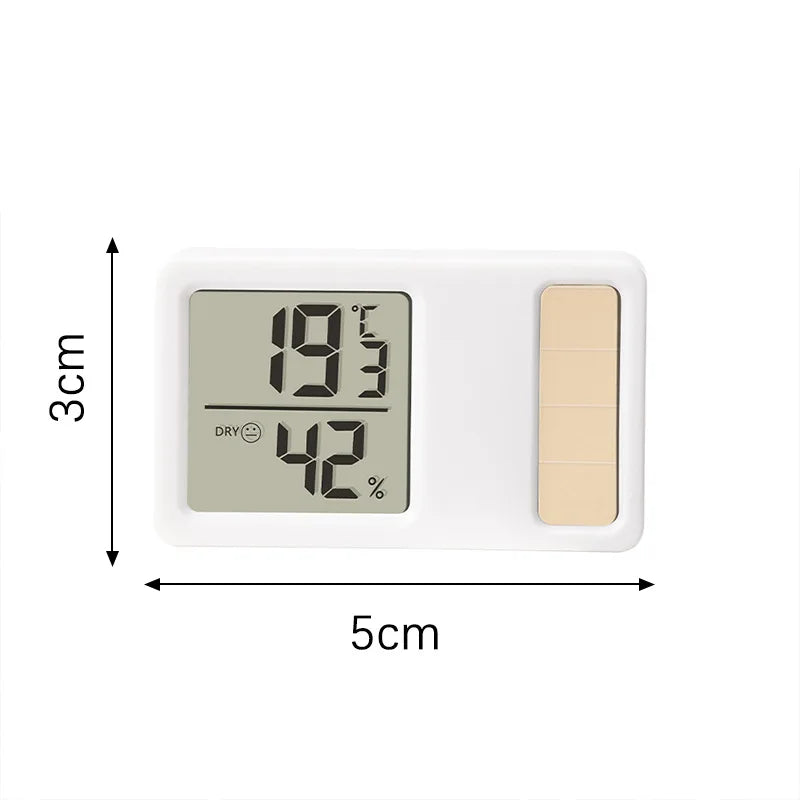 Solar Power Temperature Humidity Meter Mini Portable Digital Qme S