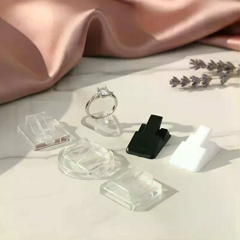 20/5pcs Plastic Ring Display Stands – Jewelry Storage & Showcase Holders for Countertop, Jewelry Organizer for Rings Qme