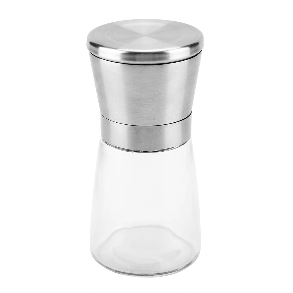 Stainless Steel Glass Manual Pepper Grinder Salt Pepper Mill Shaker for Kitchen Cooking Seasoning Tools Grinding Tool Qme Default Title