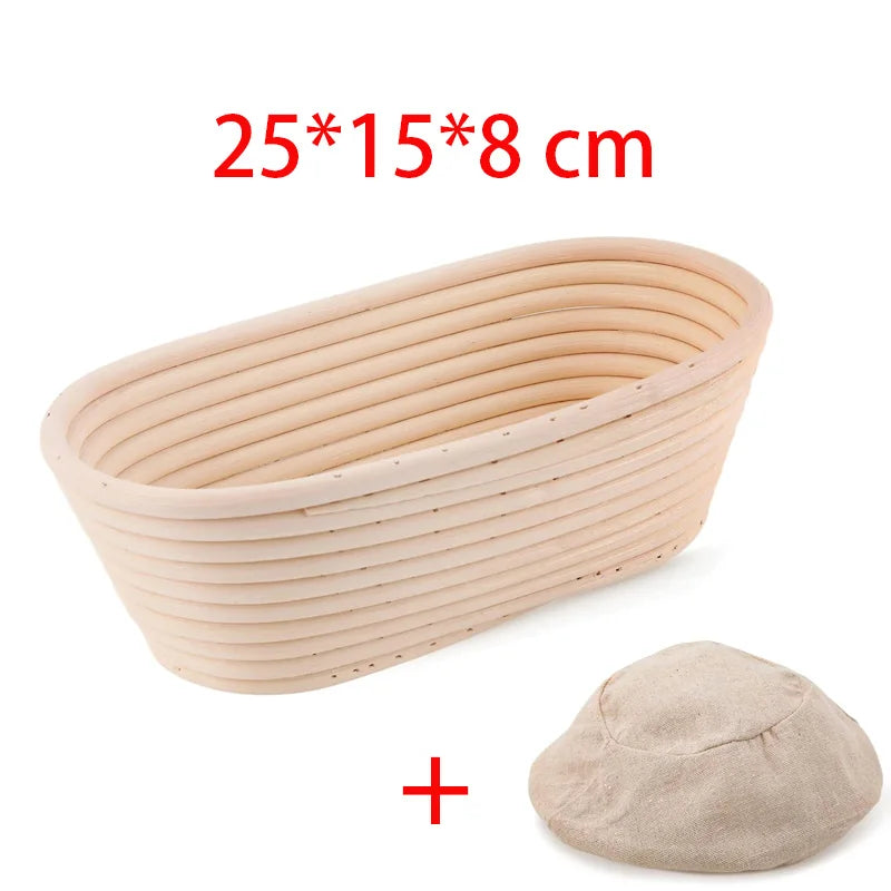European Style Bread Proofing Set Non-Stick Food Grade Plastic Molds Round Oval With Lids For Baking Qme Oval 25x15x8cm