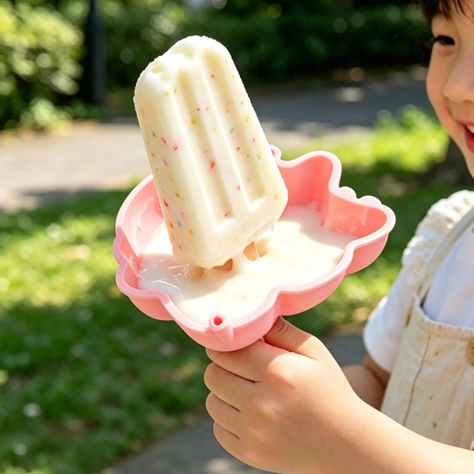 1pcs Ice Pop Holders For Kids Reusable Anti Drip Portable Cute Leak Proof Ice Cream Holder For Daily Home Summer Outdoor Travel Qme