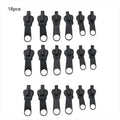 Universal Zipper Repair Kit, Instant Fix Zipper Slider Replacement, No Sewing for Jackets, Bags, Luggage Qme 18pcs