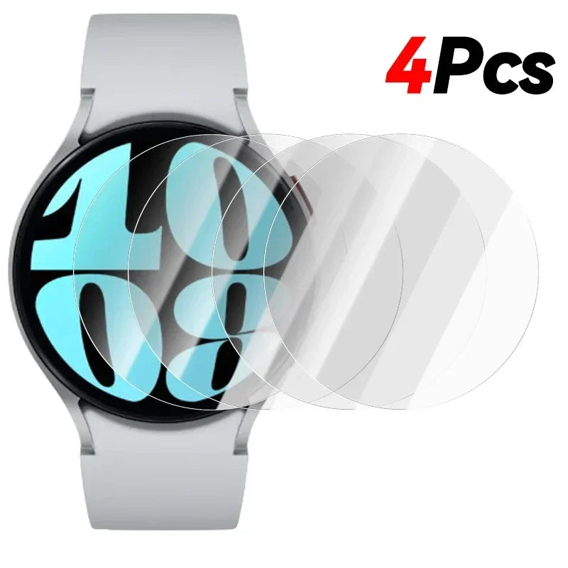Tempered Glass for Samsung Galaxy Watch 6 40 44mm HD Screen Protector Film Anti-Scratch for 5Pro 45mm 6 Classic 43 47mm membrane Qme 4 Pcs Watch 4 Classic 46mm