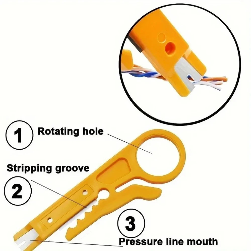1PC Wire Stripper Knife Crimper Pliers Crimping Tool Cable Stripping Wire Cutter Multi Tools Cut Line Multifunctional Hand Tools Qme