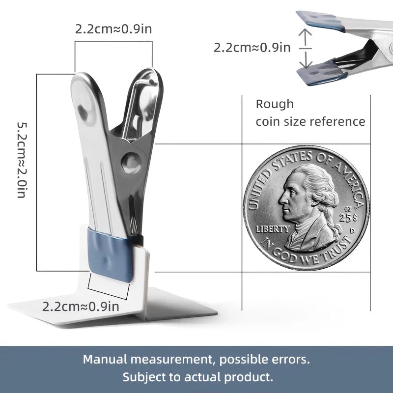 20/30pcs Stainless Steel Clothes Clip Is Used For Laundry, And Multi-Purpose - Used As A Bag Clip For Socks, Towels, And Snacks Qme