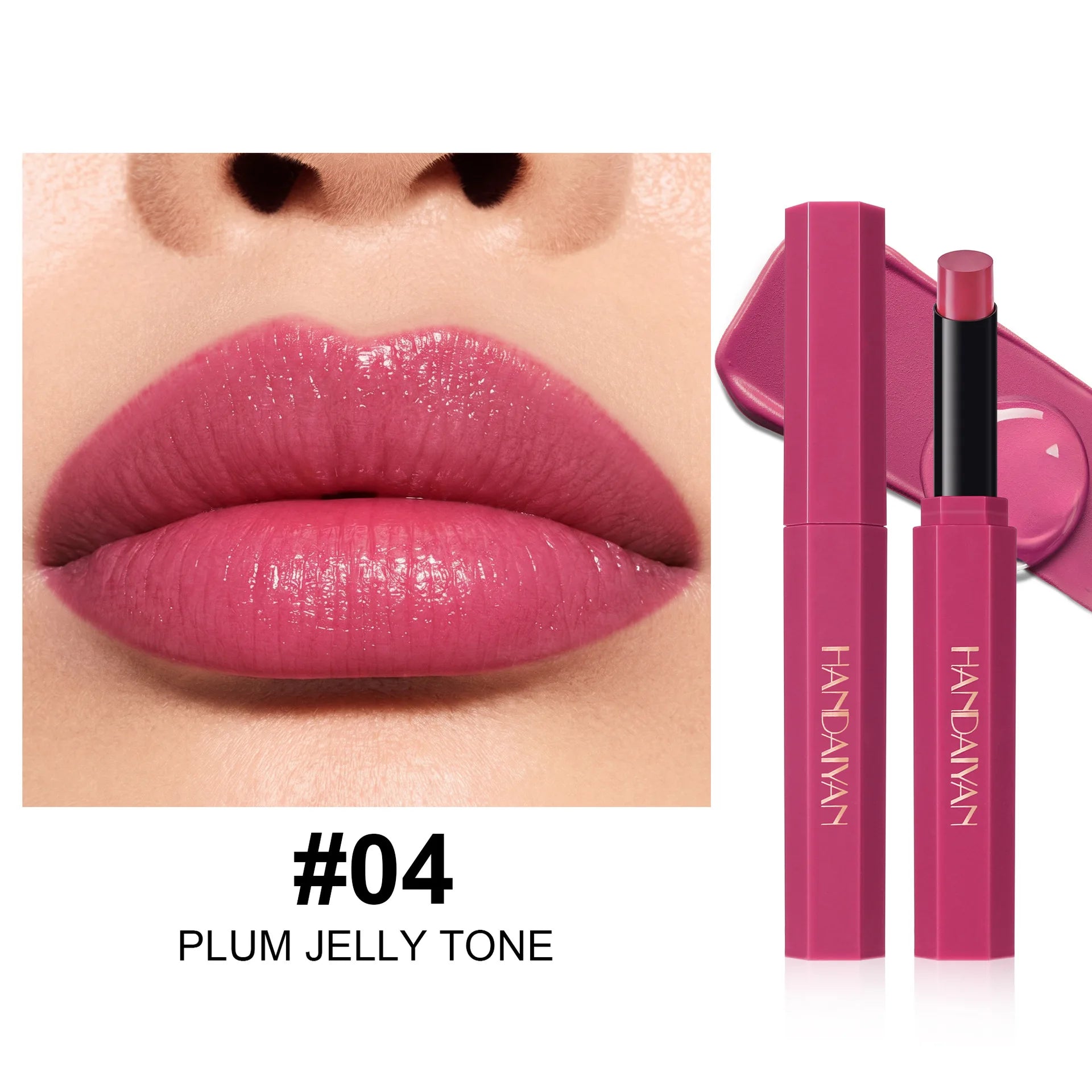 Sparkling Grapefruit Lipstick Non Fading Waterproof Long Lasting Moisturizing LipGloss Creamy Smooth Highly Pigmented Lip Makeup Qme 04