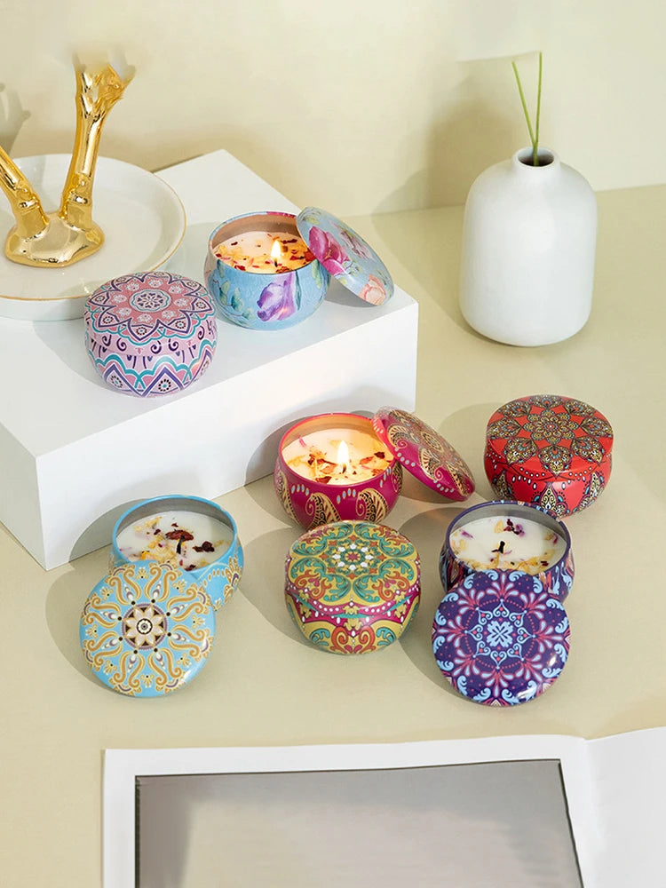 Handmade DIY Jarred Scented Candle Home Bedroom Air Freshener Qme